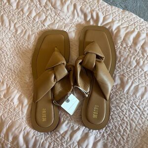 Anthropologie Tan Knot Sandals